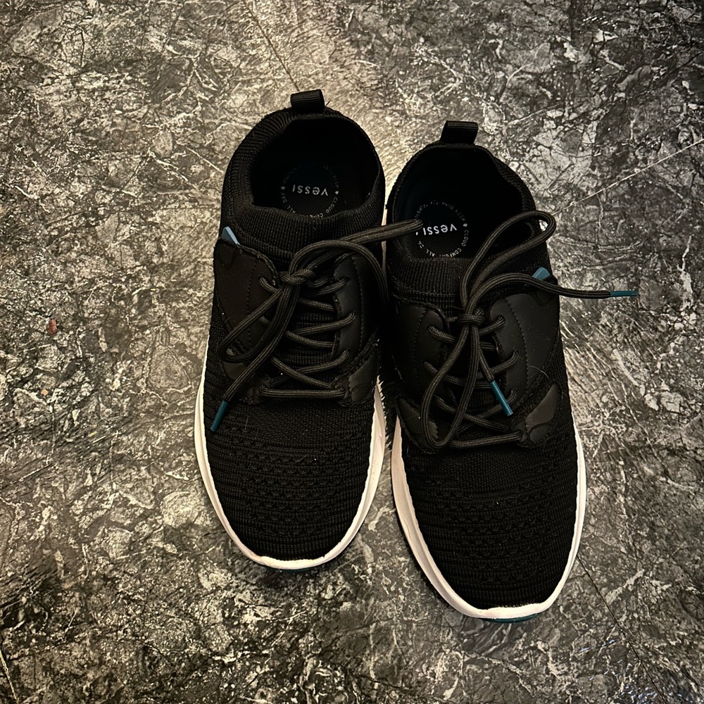 Vessi Black and White Athletic Shoes